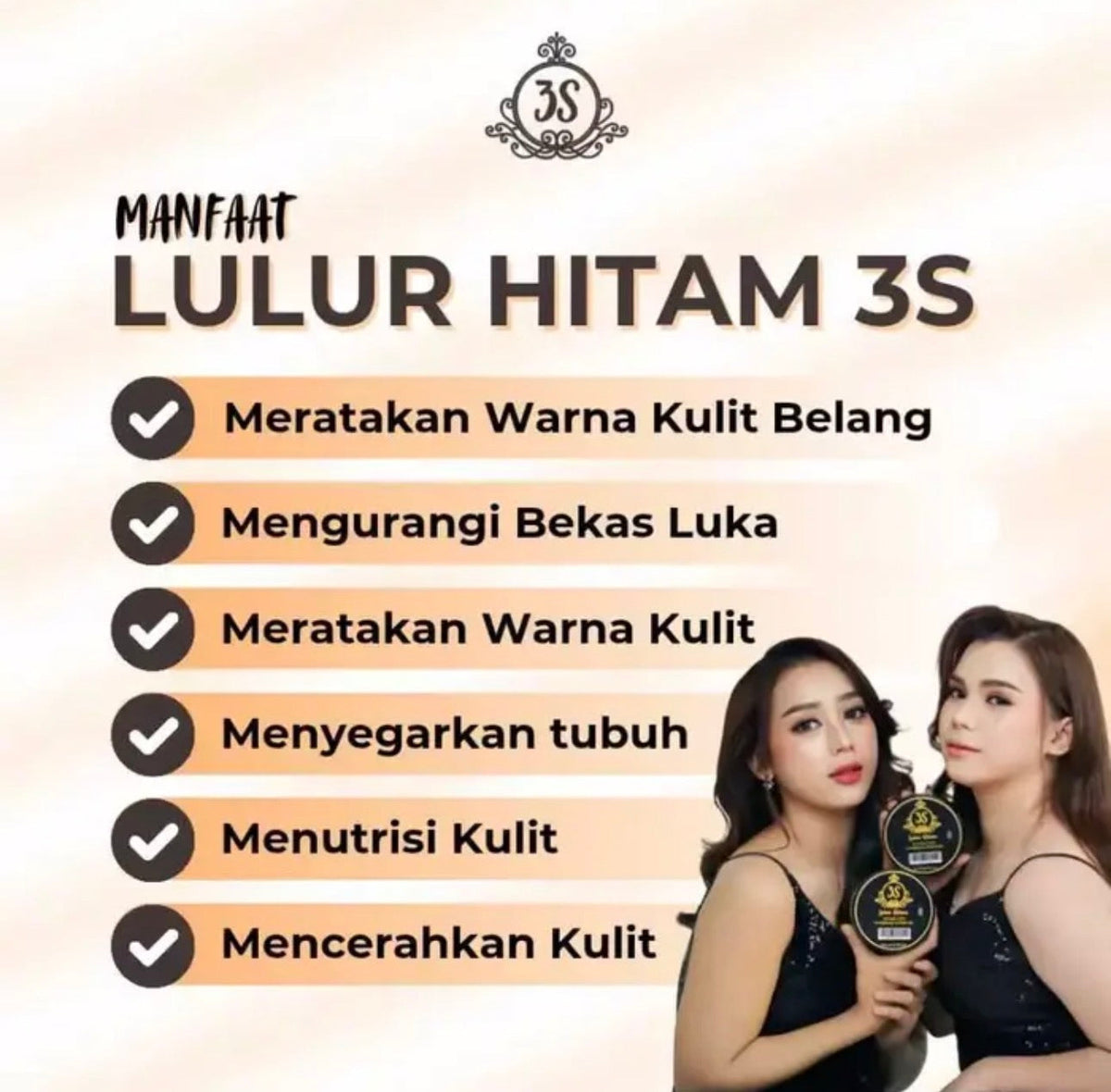 Lulur Hitam 3S New Formula 250g – Buy 1 Get 1 Free (𝟏𝟑𝟗𝟗) | Niacinamide, Black Rice, Vitamin C & Glycerin