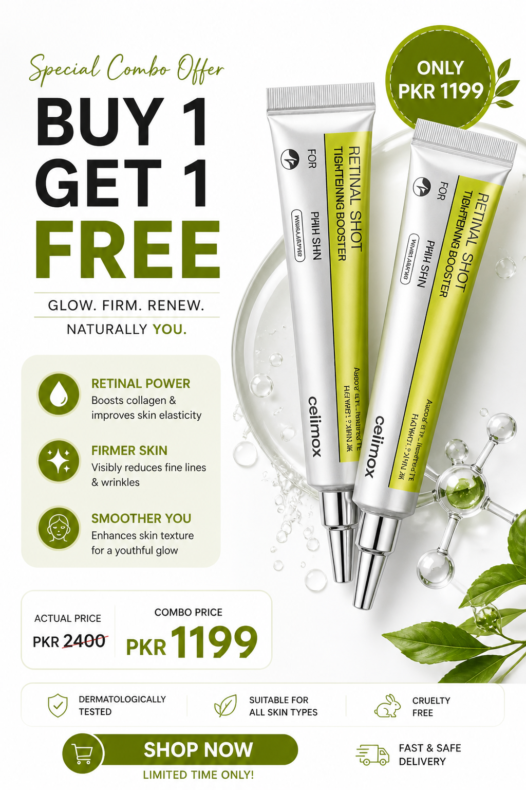 Buy One Get One Free Celimax The Vita−A Retinol Shot Tightening Tube 30ml